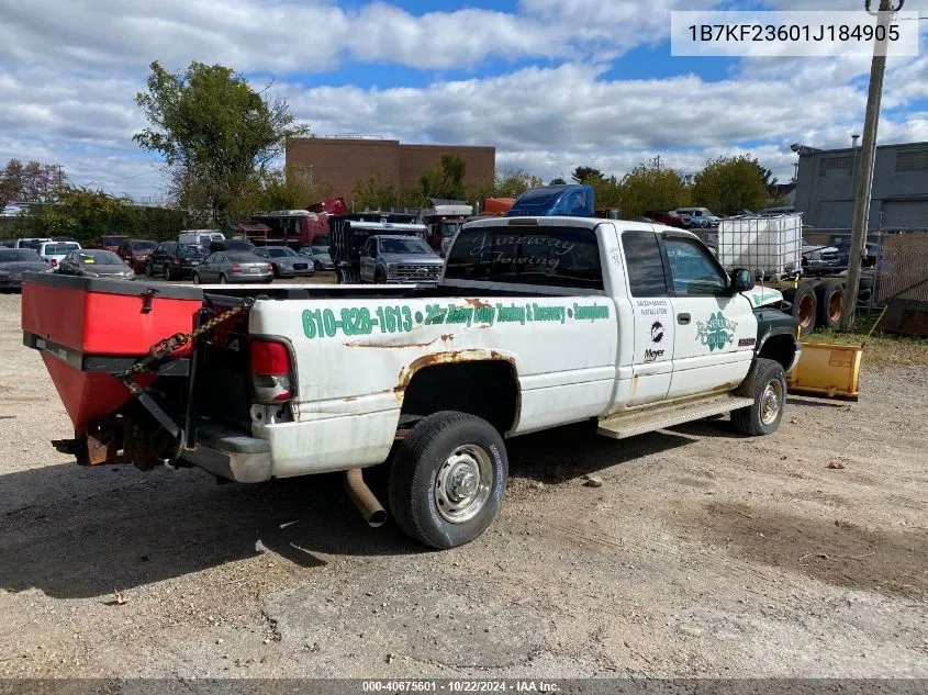 2001 Dodge Ram 2500 St VIN: 1B7KF23601J184905 Lot: 40675601