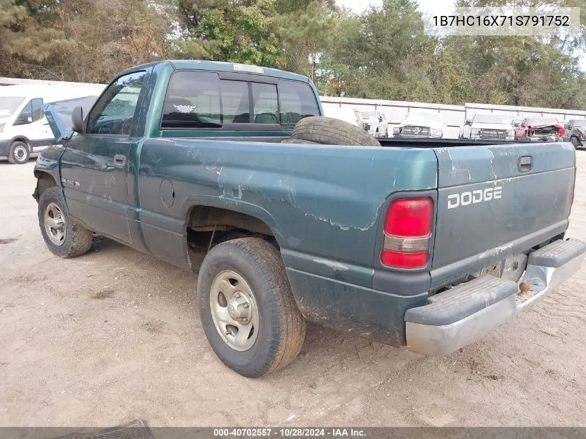 2001 Dodge Ram 1500 St/Ws VIN: 1B7HC16X71S791752 Lot: 40702557