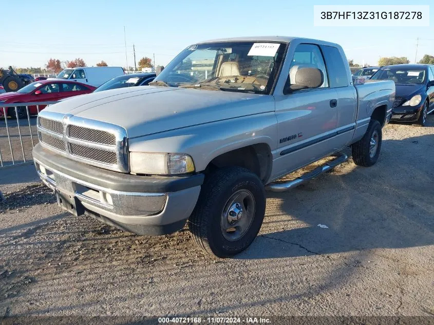 2001 Dodge Ram 1500 St VIN: 3B7HF13Z31G187278 Lot: 40721168