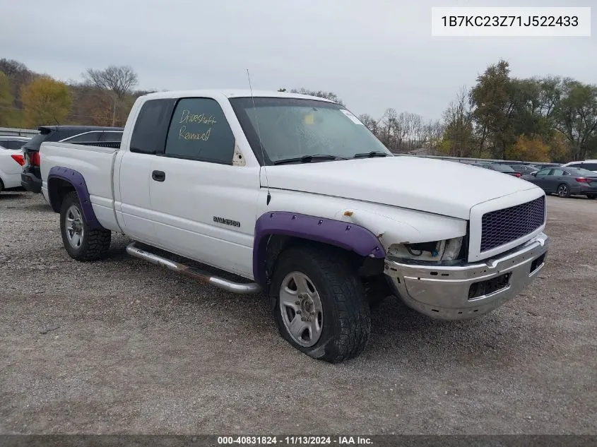 2001 Dodge Ram 2500 St VIN: 1B7KC23Z71J522433 Lot: 40831824