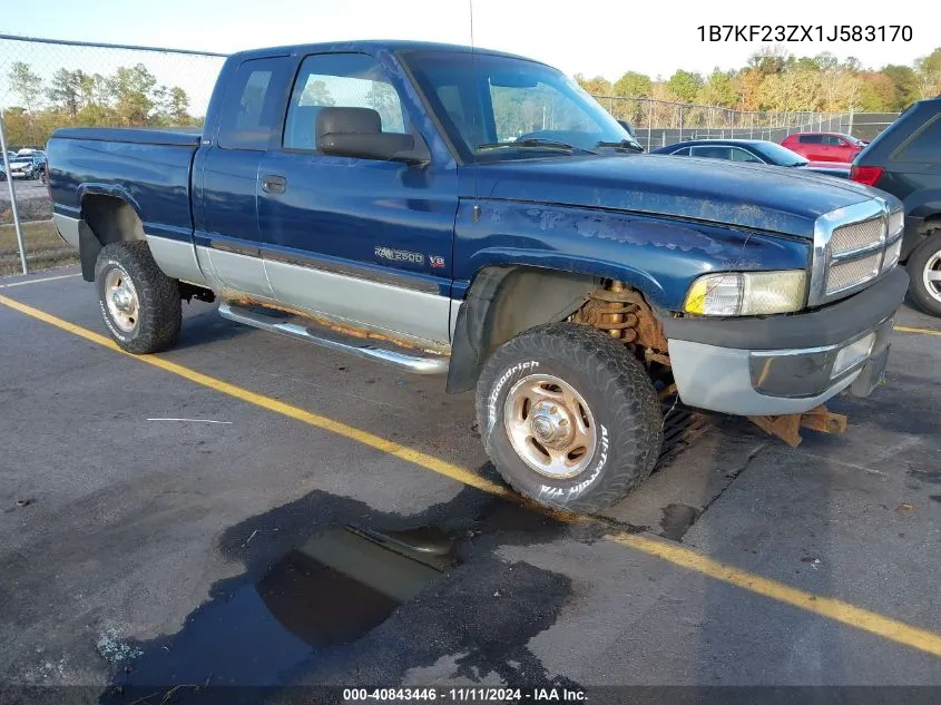 2001 Dodge Ram 2500 St VIN: 1B7KF23ZX1J583170 Lot: 40843446