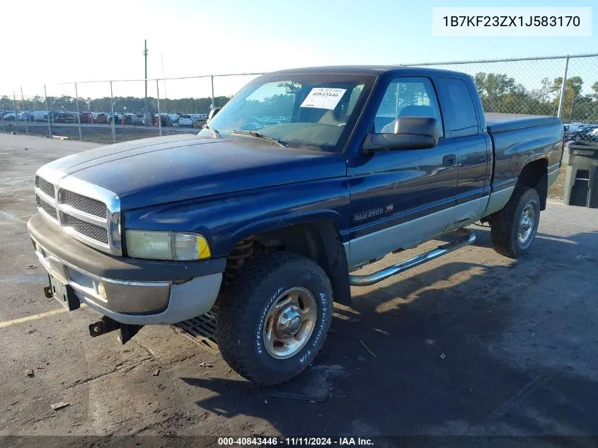 2001 Dodge Ram 2500 St VIN: 1B7KF23ZX1J583170 Lot: 40843446