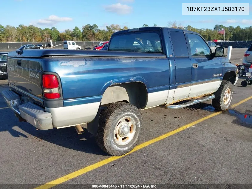 2001 Dodge Ram 2500 St VIN: 1B7KF23ZX1J583170 Lot: 40843446