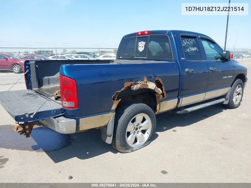 1D7HU18Z12J221514 2002 Dodge Ram 1500 Slt