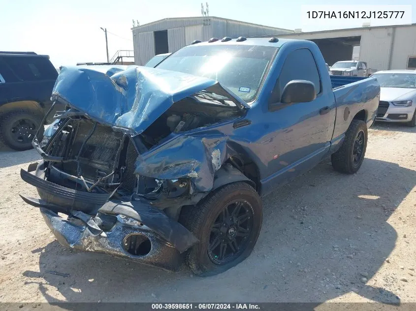 1D7HA16N12J125777 2002 Dodge Ram 1500 St