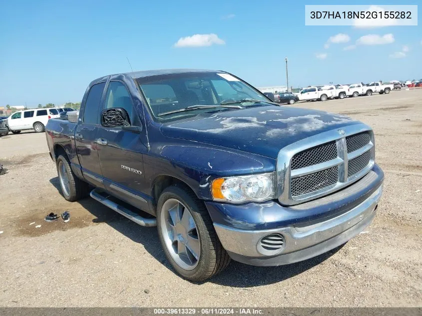 2002 Dodge Ram 1500 St VIN: 3D7HA18N52G155282 Lot: 39613329