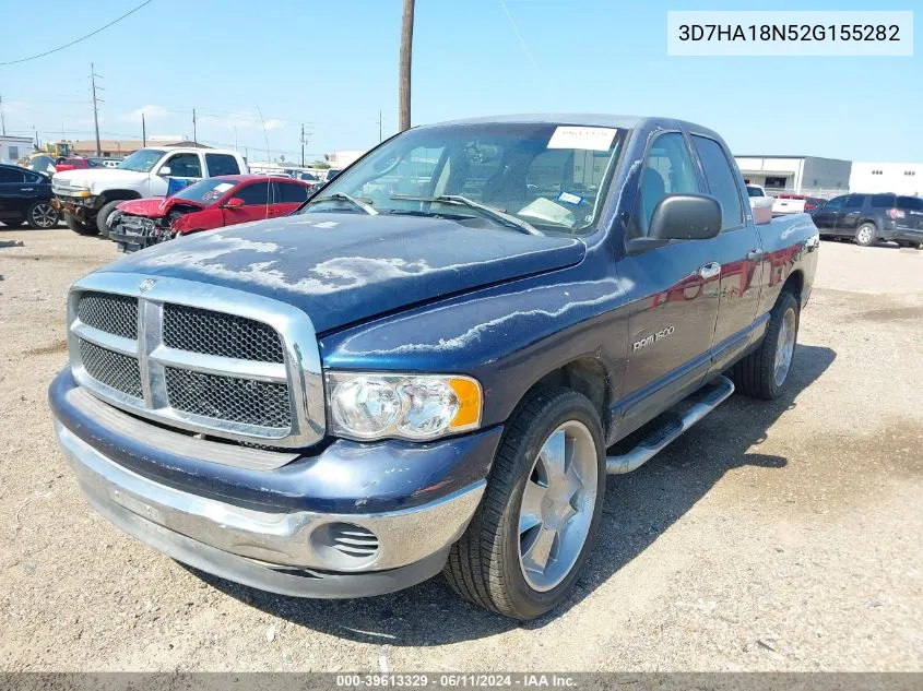 2002 Dodge Ram 1500 St VIN: 3D7HA18N52G155282 Lot: 39613329