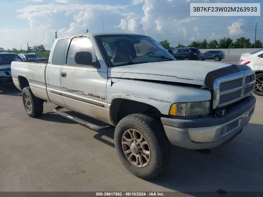 2002 Dodge Ram 2500 St VIN: 3B7KF23W02M263933 Lot: 39617862