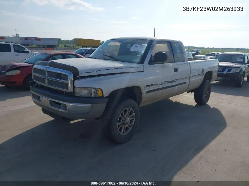 3B7KF23W02M263933 2002 Dodge Ram 2500 St