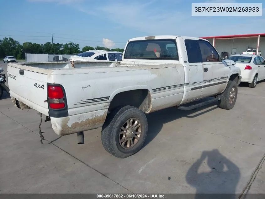 2002 Dodge Ram 2500 St VIN: 3B7KF23W02M263933 Lot: 39617862