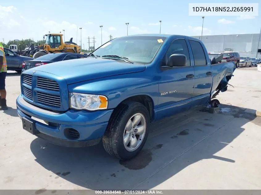 2002 Dodge Ram 1500 St VIN: 1D7HA18N52J265991 Lot: 39694548