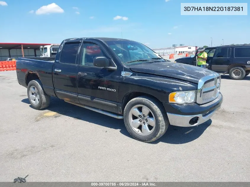 2002 Dodge Ram 1500 St VIN: 3D7HA18N22G187381 Lot: 39700785