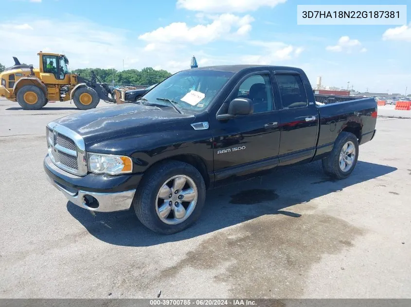 2002 Dodge Ram 1500 St VIN: 3D7HA18N22G187381 Lot: 39700785