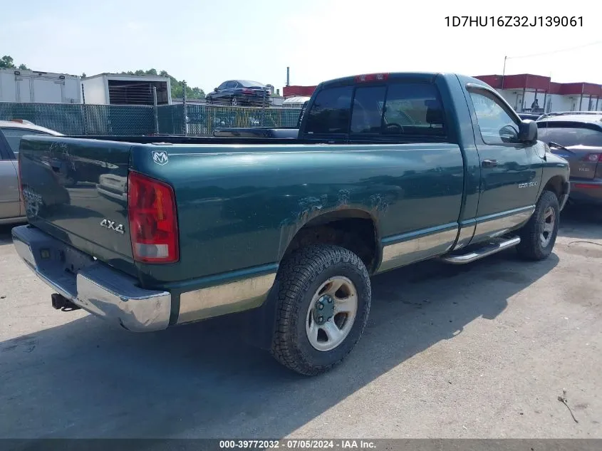 1D7HU16Z32J139061 2002 Dodge Ram 1500 St