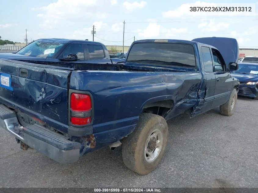 2002 Dodge Ram 2500 St VIN: 3B7KC236X2M313312 Lot: 39815959