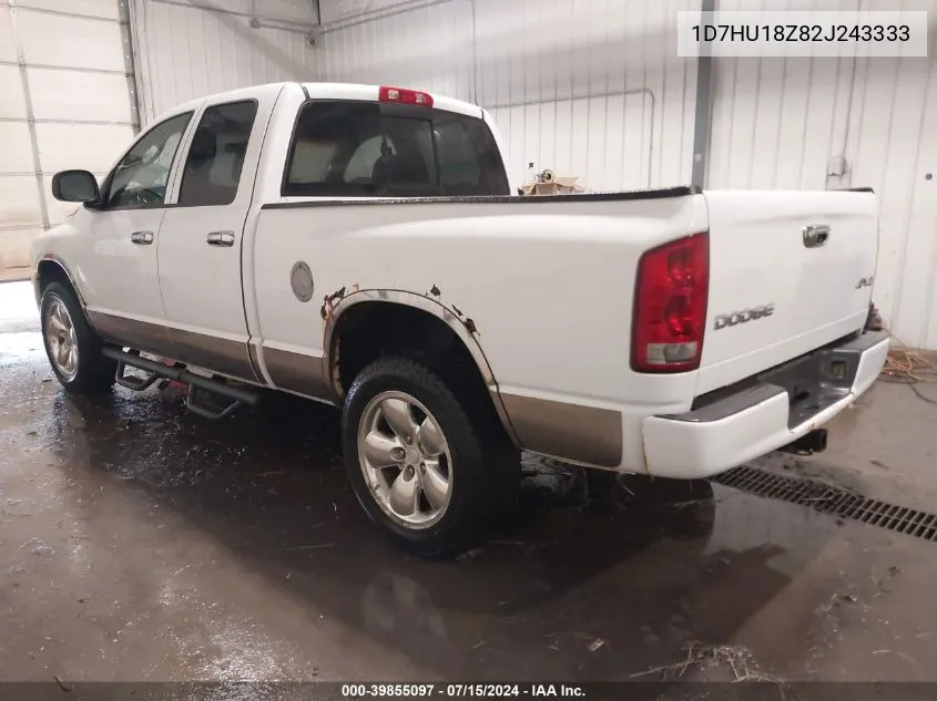 2002 Dodge Ram 1500 St VIN: 1D7HU18Z82J243333 Lot: 39855097