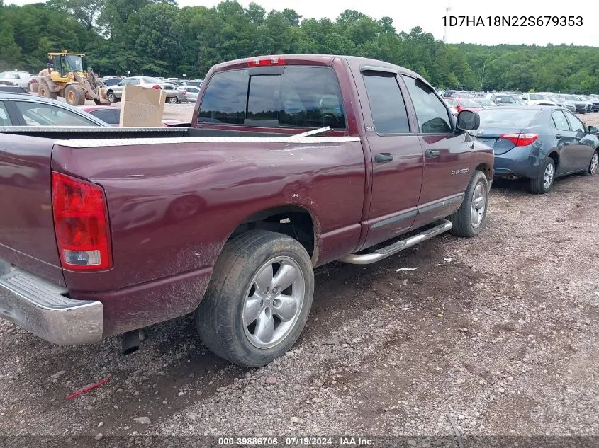 2002 Dodge Ram 1500 St VIN: 1D7HA18N22S679353 Lot: 39886706