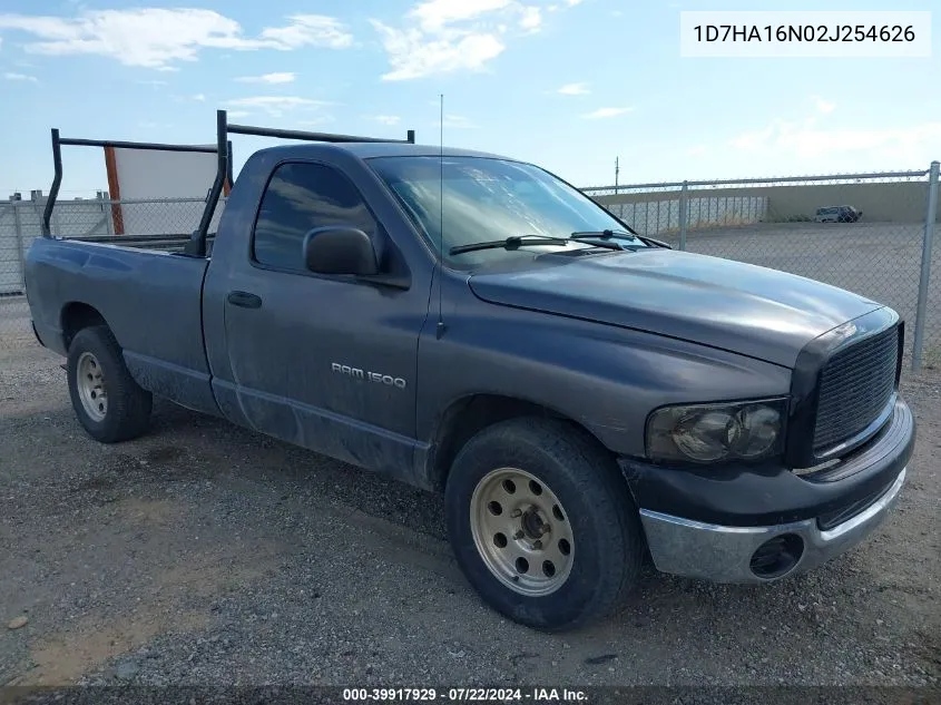 2002 Dodge Ram 1500 St VIN: 1D7HA16N02J254626 Lot: 39917929