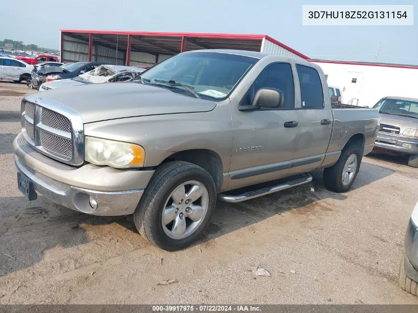 2002 Dodge Ram 1500 St VIN: 3D7HU18Z52G131154 Lot: 39917975