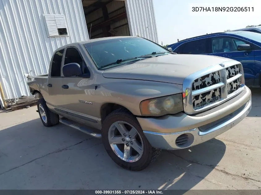 3D7HA18N92G206511 2002 Dodge Ram 1500 St