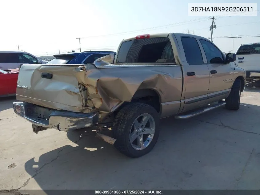 3D7HA18N92G206511 2002 Dodge Ram 1500 St