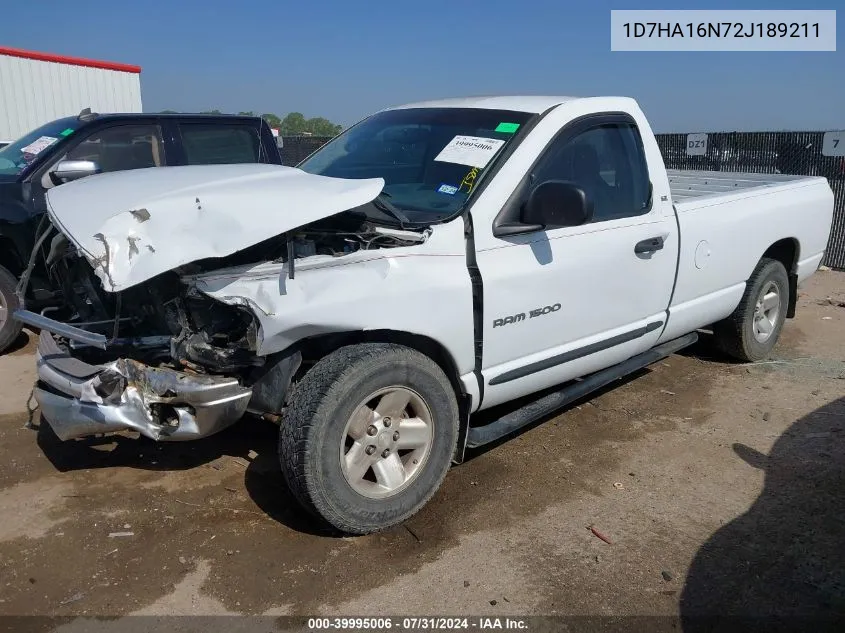 1D7HA16N72J189211 2002 Dodge Ram 1500 St