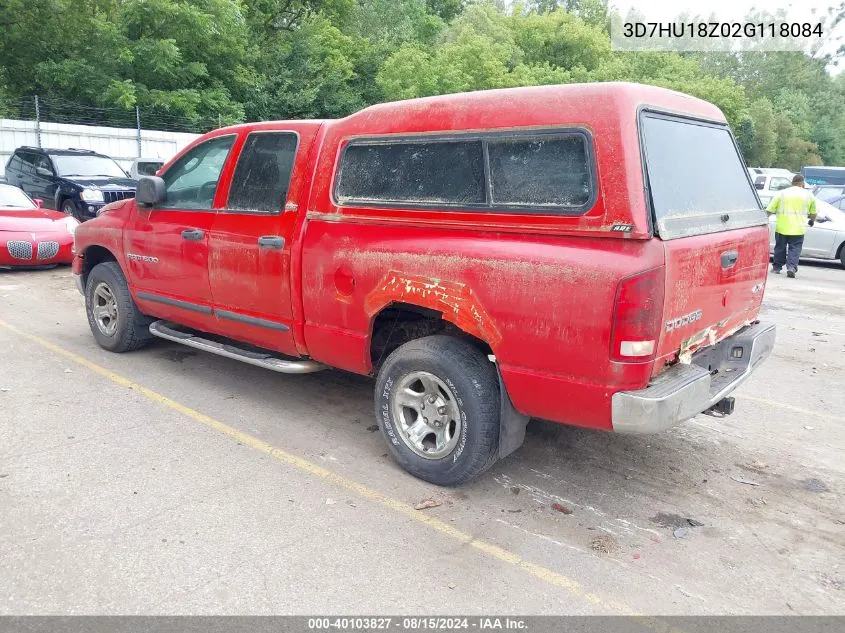 2002 Dodge Ram 1500 St VIN: 3D7HU18Z02G118084 Lot: 40103827