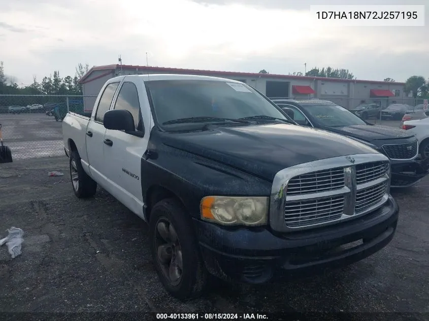 2002 Dodge Ram 1500 Slt/St VIN: 1D7HA18N72J257195 Lot: 40133961