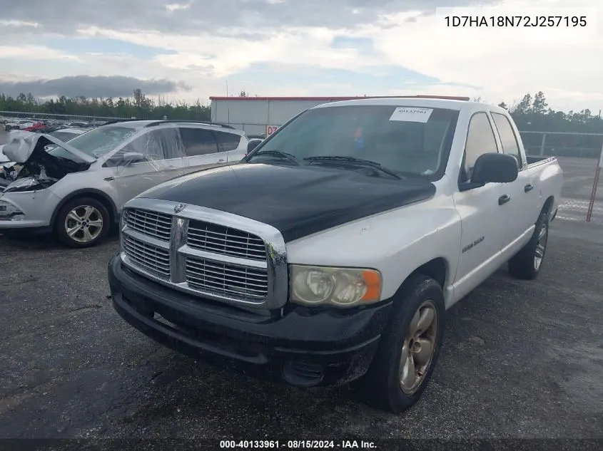 2002 Dodge Ram 1500 Slt/St VIN: 1D7HA18N72J257195 Lot: 40133961