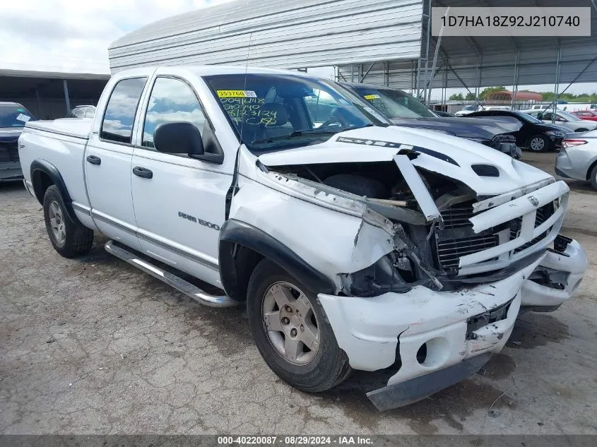 2002 Dodge Ram 1500 Slt/St VIN: 1D7HA18Z92J210740 Lot: 40220087