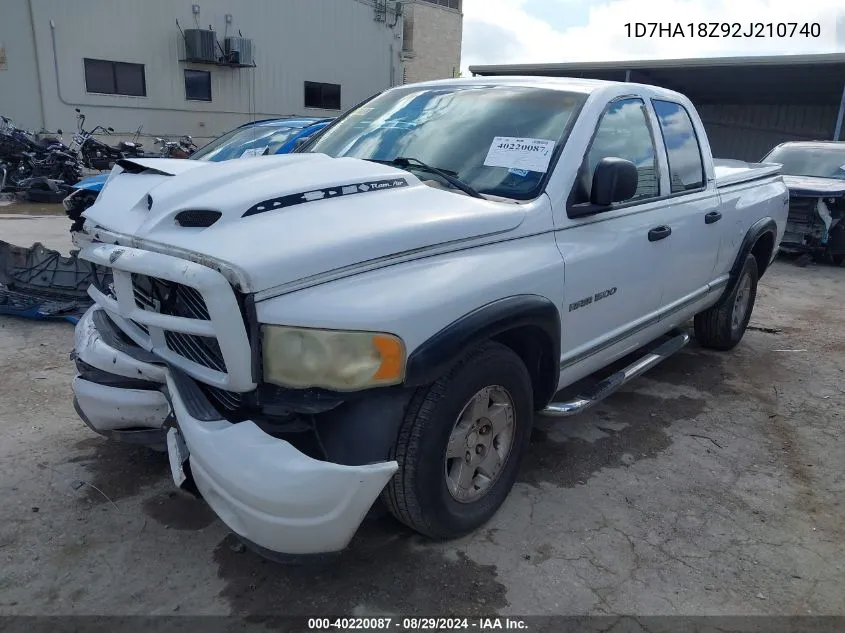 2002 Dodge Ram 1500 Slt/St VIN: 1D7HA18Z92J210740 Lot: 40220087