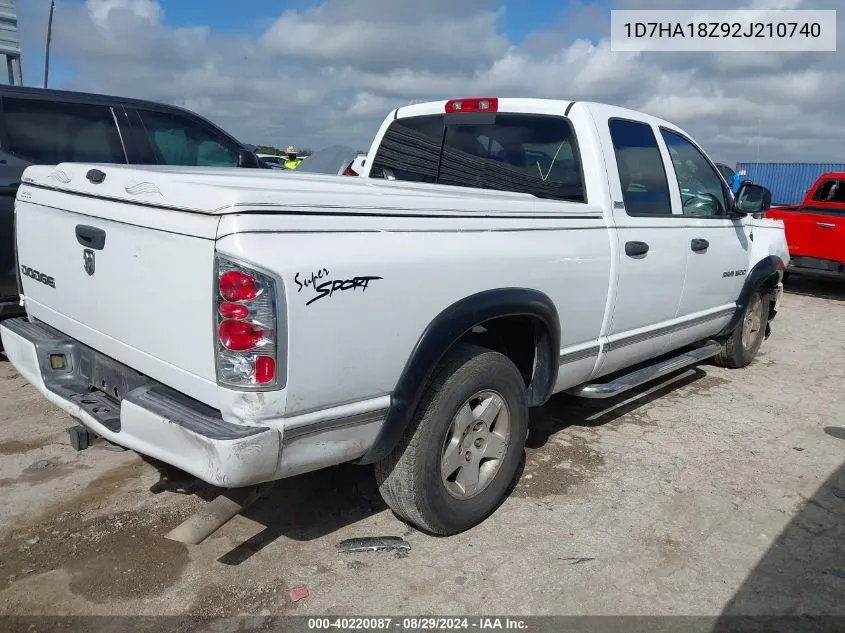 1D7HA18Z92J210740 2002 Dodge Ram 1500 Slt/St