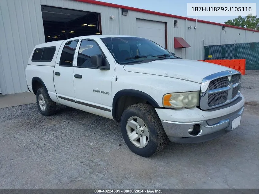 2002 Dodge Ram 1500 St VIN: 1B7HU18Z92J105116 Lot: 40224501