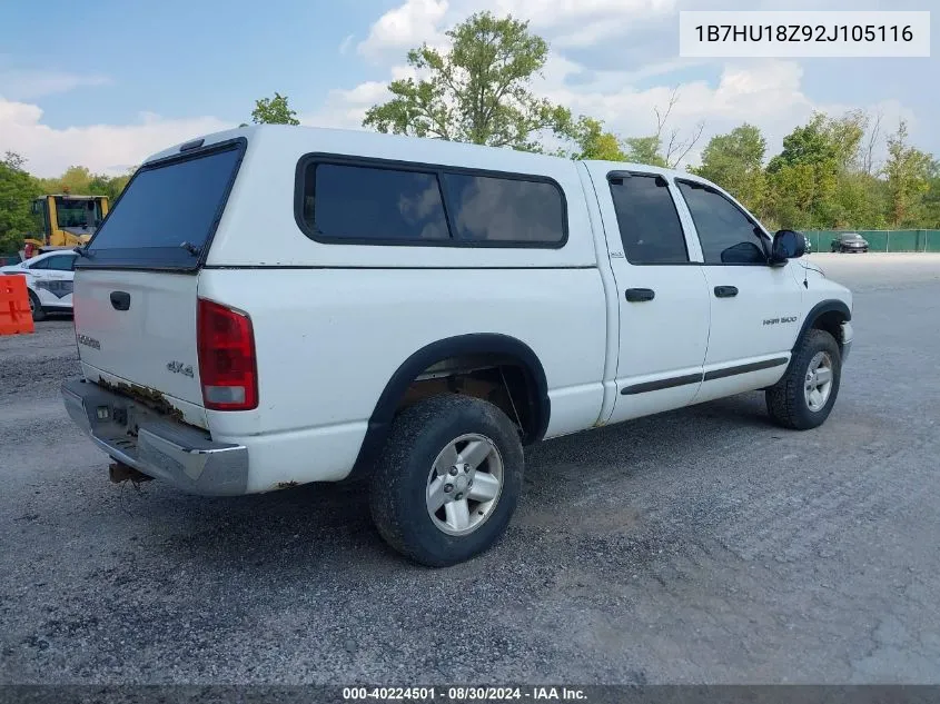 2002 Dodge Ram 1500 St VIN: 1B7HU18Z92J105116 Lot: 40224501