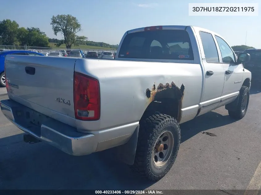 2002 Dodge Ram 1500 St VIN: 3D7HU18Z72G211975 Lot: 40233406