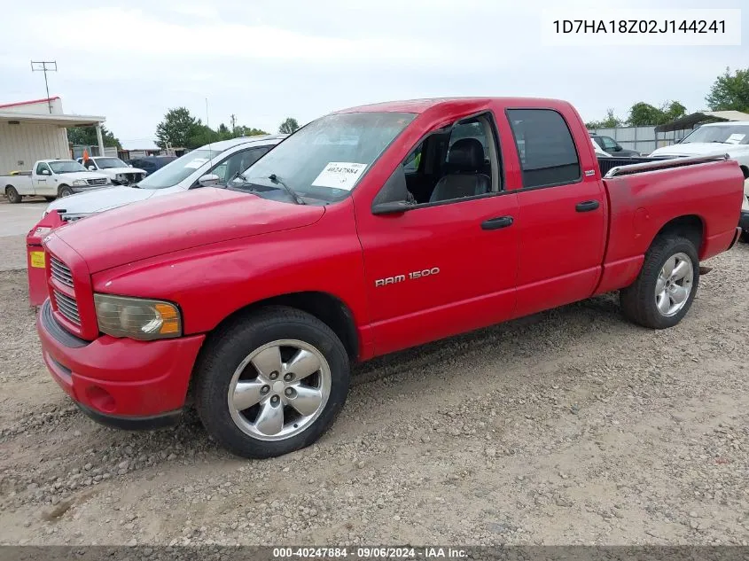 2002 Dodge Ram 1500 St VIN: 1D7HA18Z02J144241 Lot: 40247884