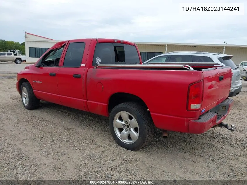 2002 Dodge Ram 1500 St VIN: 1D7HA18Z02J144241 Lot: 40247884