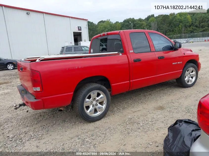 2002 Dodge Ram 1500 St VIN: 1D7HA18Z02J144241 Lot: 40247884