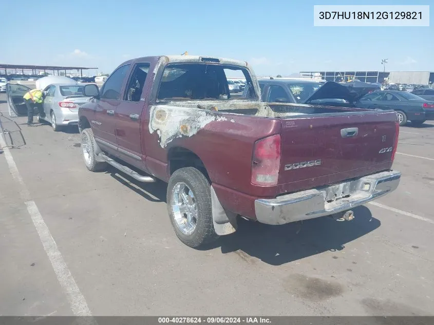 2002 Dodge Ram 1500 St VIN: 3D7HU18N12G129821 Lot: 40278624