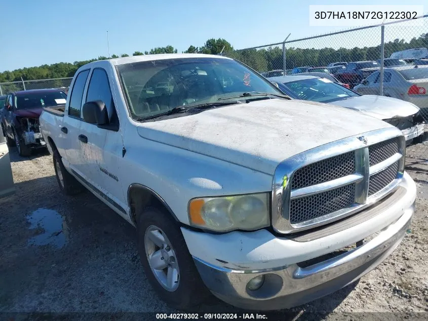 2002 Dodge Ram 1500 St VIN: 3D7HA18N72G122302 Lot: 40279302