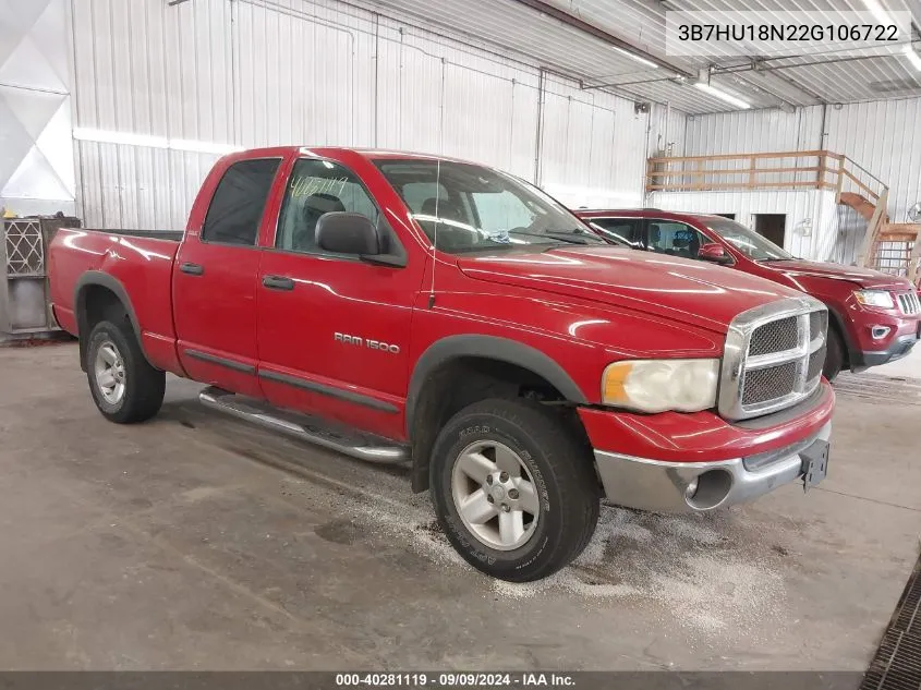 2002 Dodge Ram 1500 St VIN: 3B7HU18N22G106722 Lot: 40281119