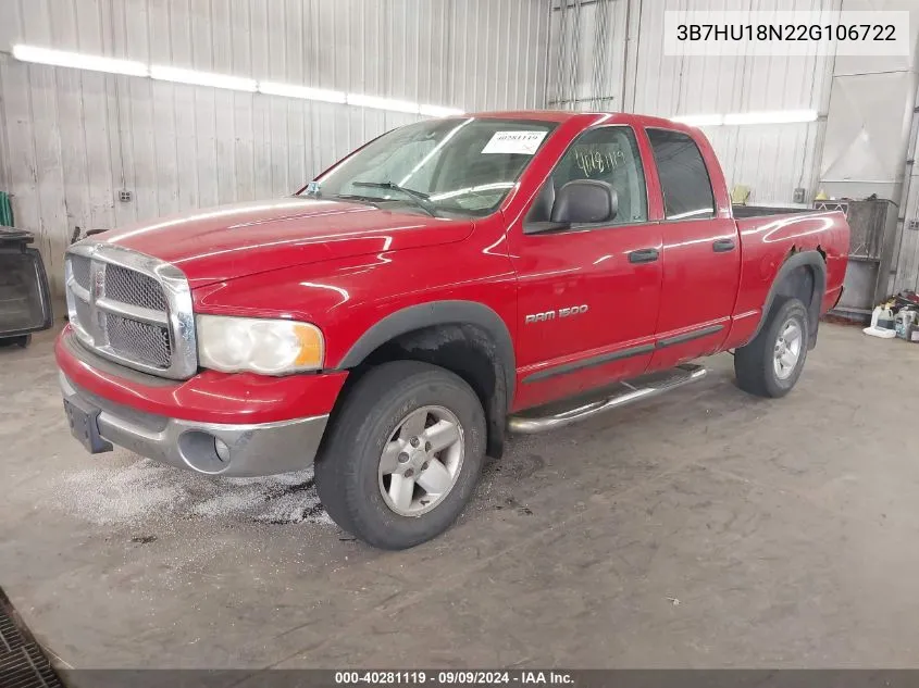 2002 Dodge Ram 1500 St VIN: 3B7HU18N22G106722 Lot: 40281119