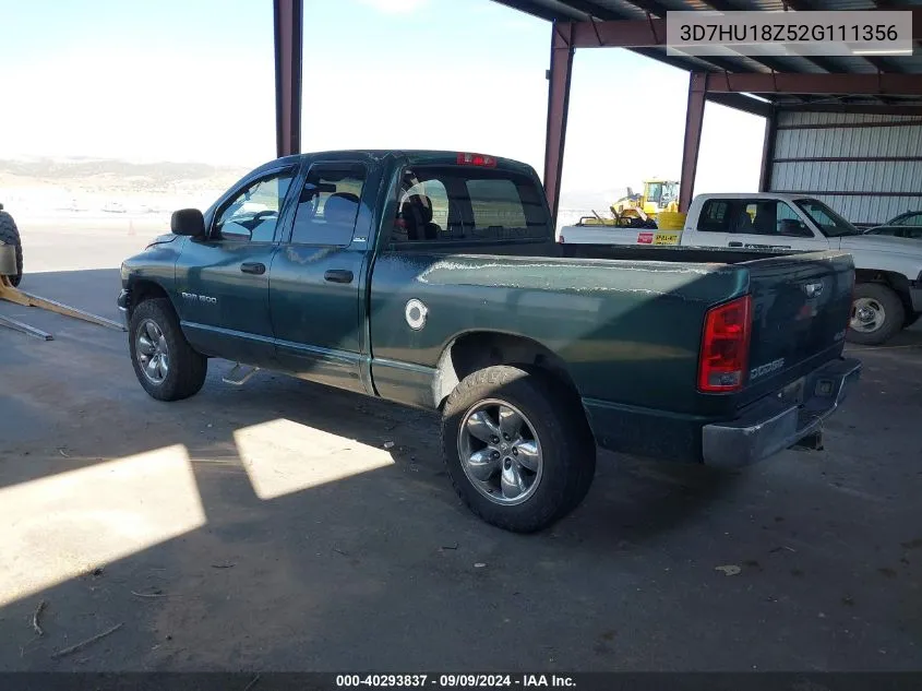 2002 Dodge Ram 1500 St VIN: 3D7HU18Z52G111356 Lot: 40293837