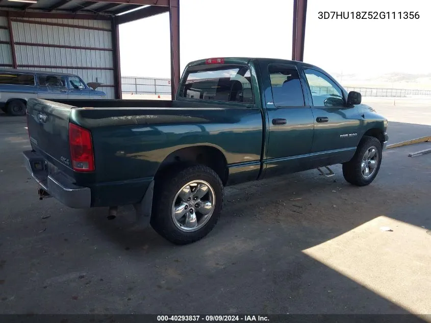 2002 Dodge Ram 1500 St VIN: 3D7HU18Z52G111356 Lot: 40293837