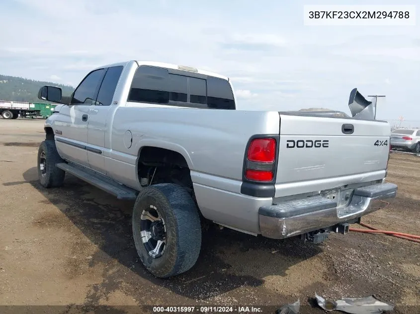 2002 Dodge Ram 2500 St VIN: 3B7KF23CX2M294788 Lot: 40315997