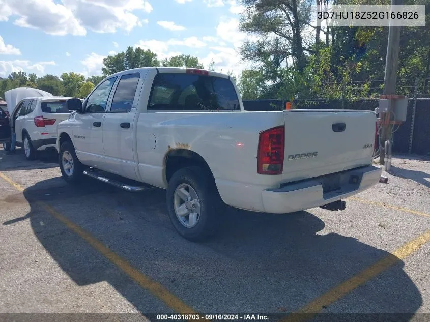 2002 Dodge Ram 1500 St VIN: 3D7HU18Z52G166826 Lot: 40318703