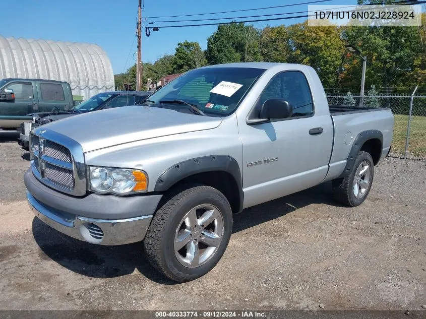 2002 Dodge Ram 1500 VIN: 1D7HU16N02J228924 Lot: 40333774