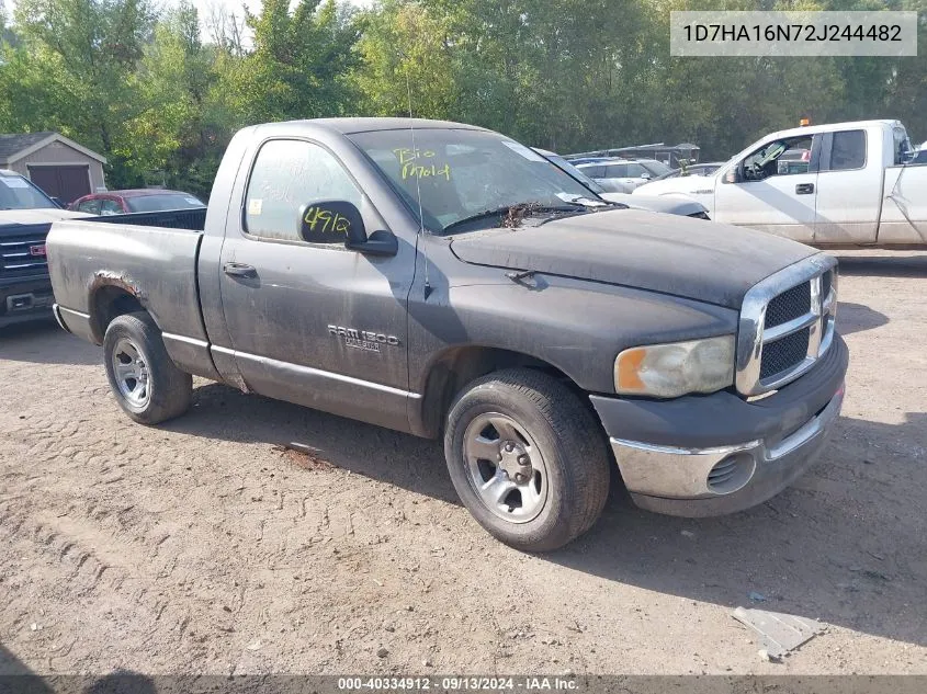 2002 Dodge Ram 1500 St VIN: 1D7HA16N72J244482 Lot: 40334912