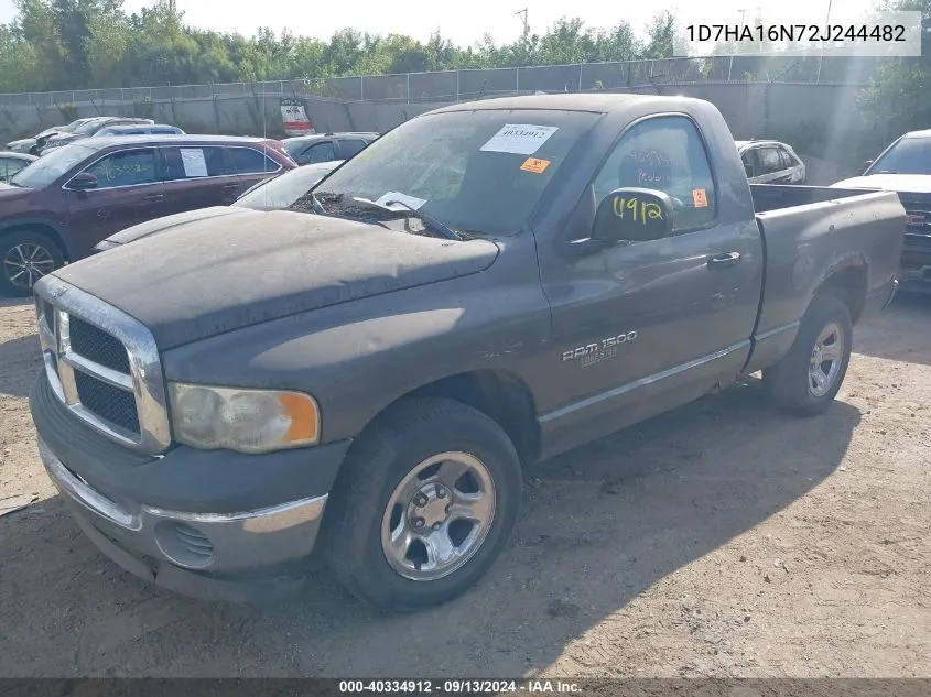 2002 Dodge Ram 1500 St VIN: 1D7HA16N72J244482 Lot: 40334912