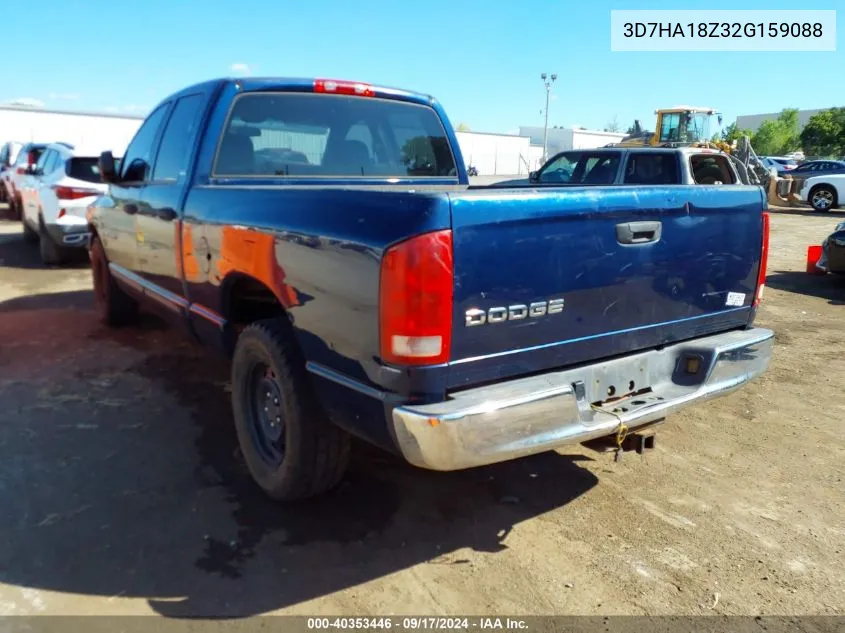 2002 Dodge Ram 1500 St VIN: 3D7HA18Z32G159088 Lot: 40353446